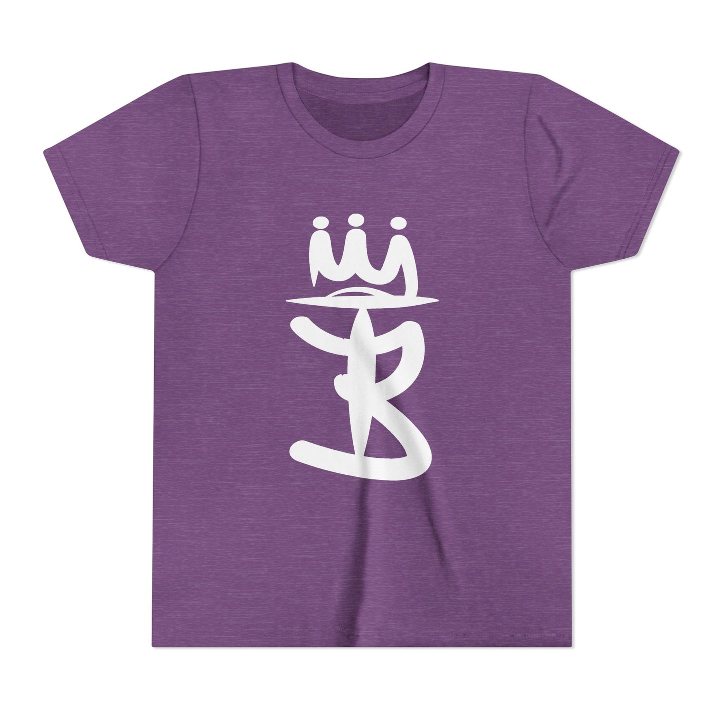 Kids Crowned Script Tee — Youth Short Sleeve T‑Shirt