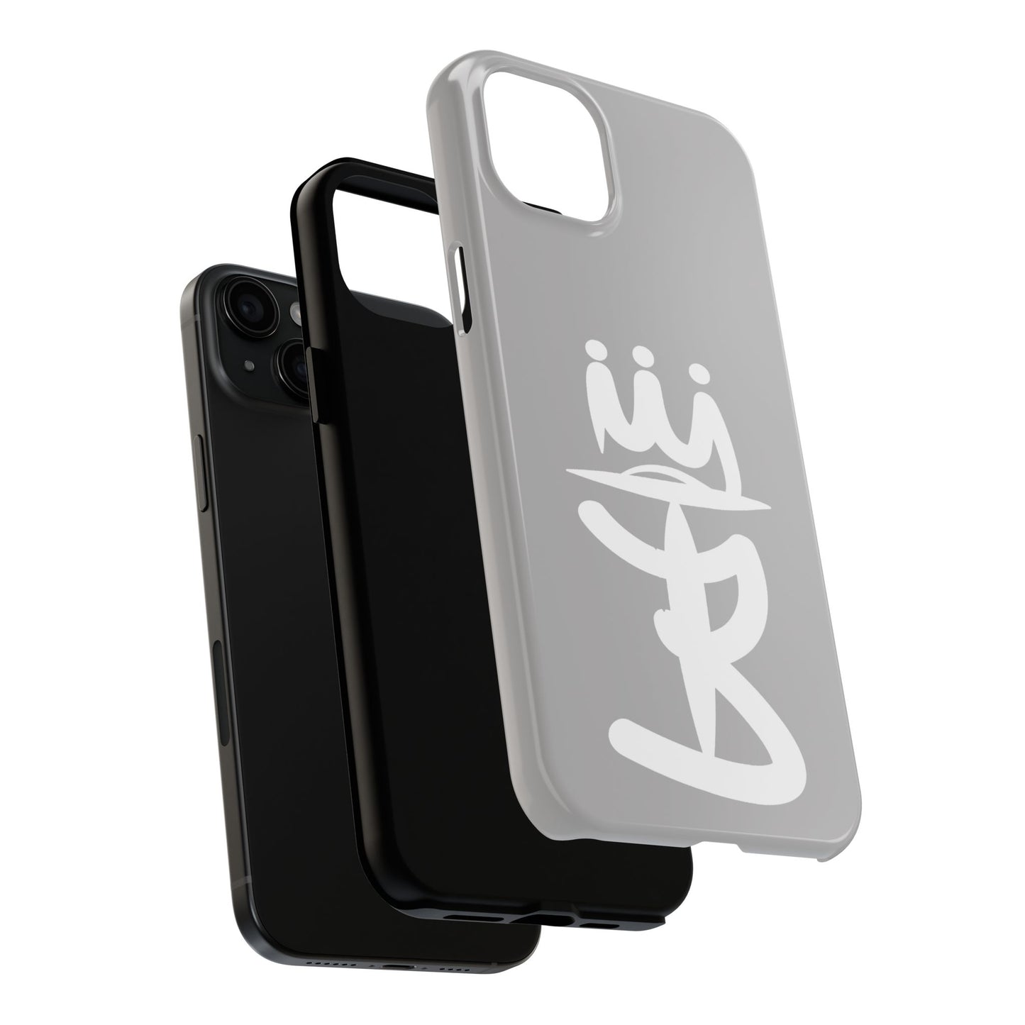 T3 Phone Case — Stylized Crown & Script Graphic Protective Cover