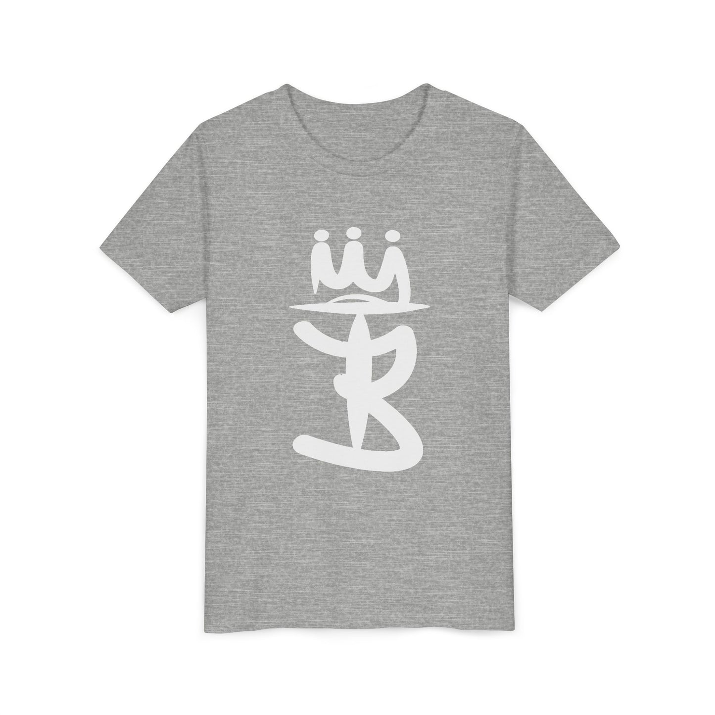 Kids Crowned Script Tee — Youth Short Sleeve T‑Shirt