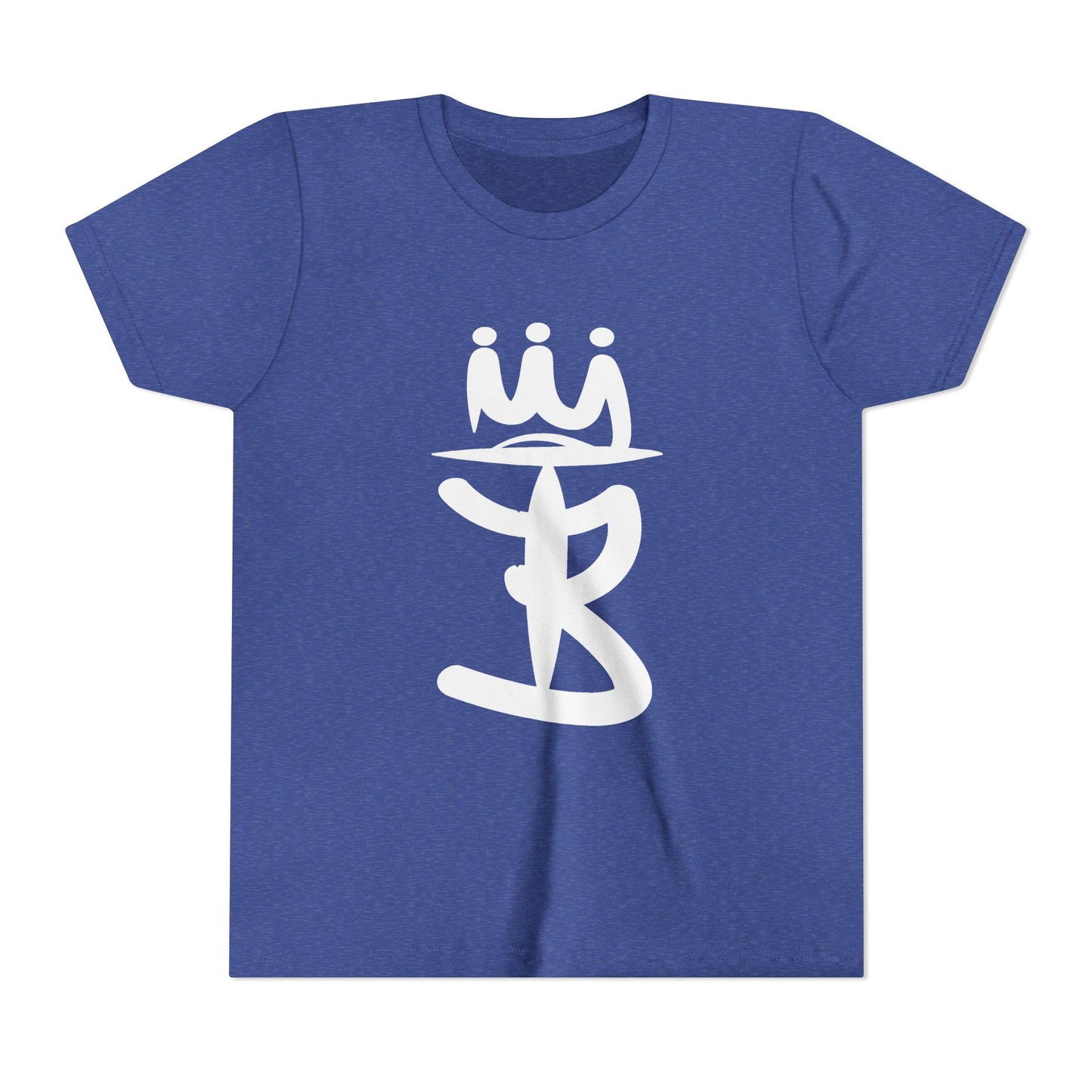 Kids Crowned Script Tee — Youth Short Sleeve T‑Shirt