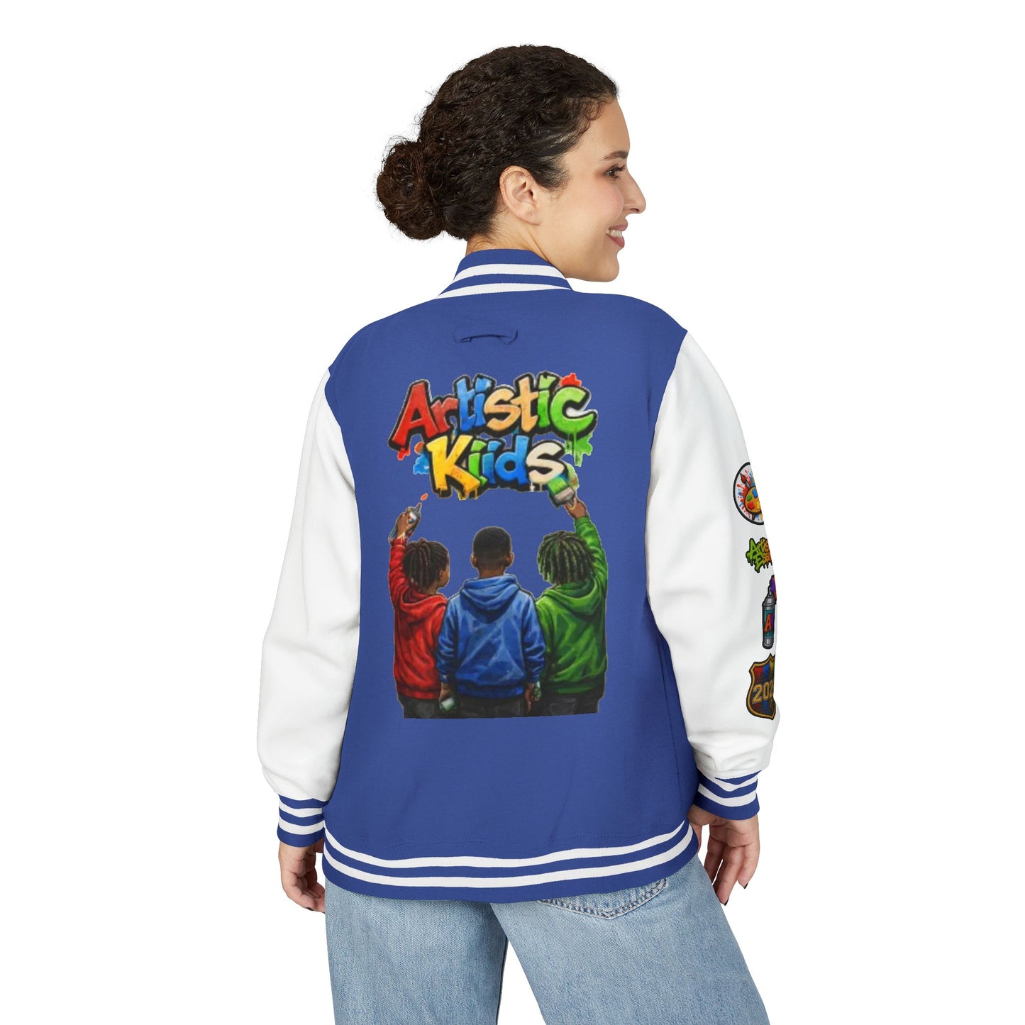 Artistic Kids Letterman Jacket - Colorful Kids Art Club Varsity Jacket