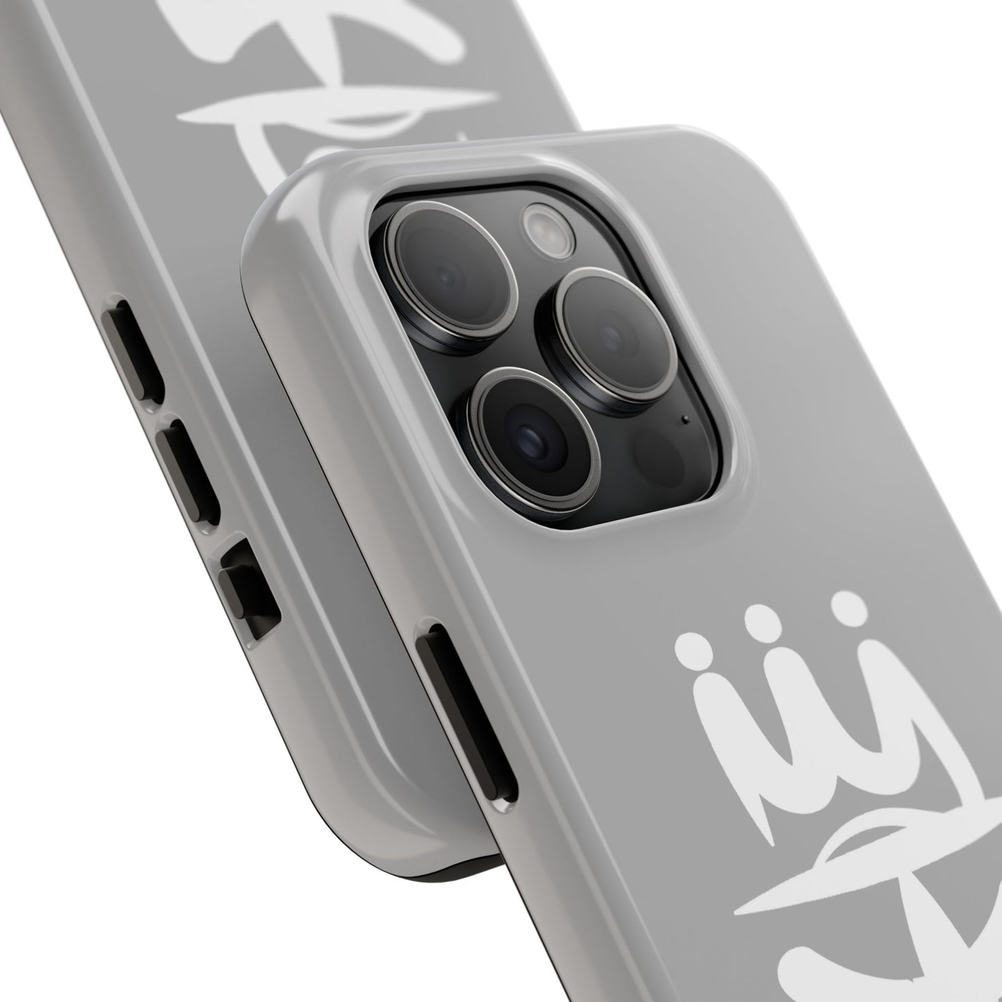 T3 Phone Case — Stylized Crown & Script Graphic Protective Cover