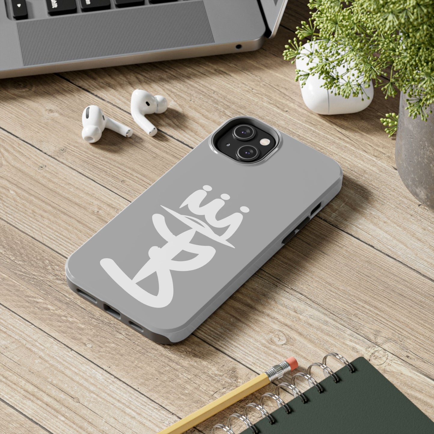 T3 Phone Case — Stylized Crown & Script Graphic Protective Cover