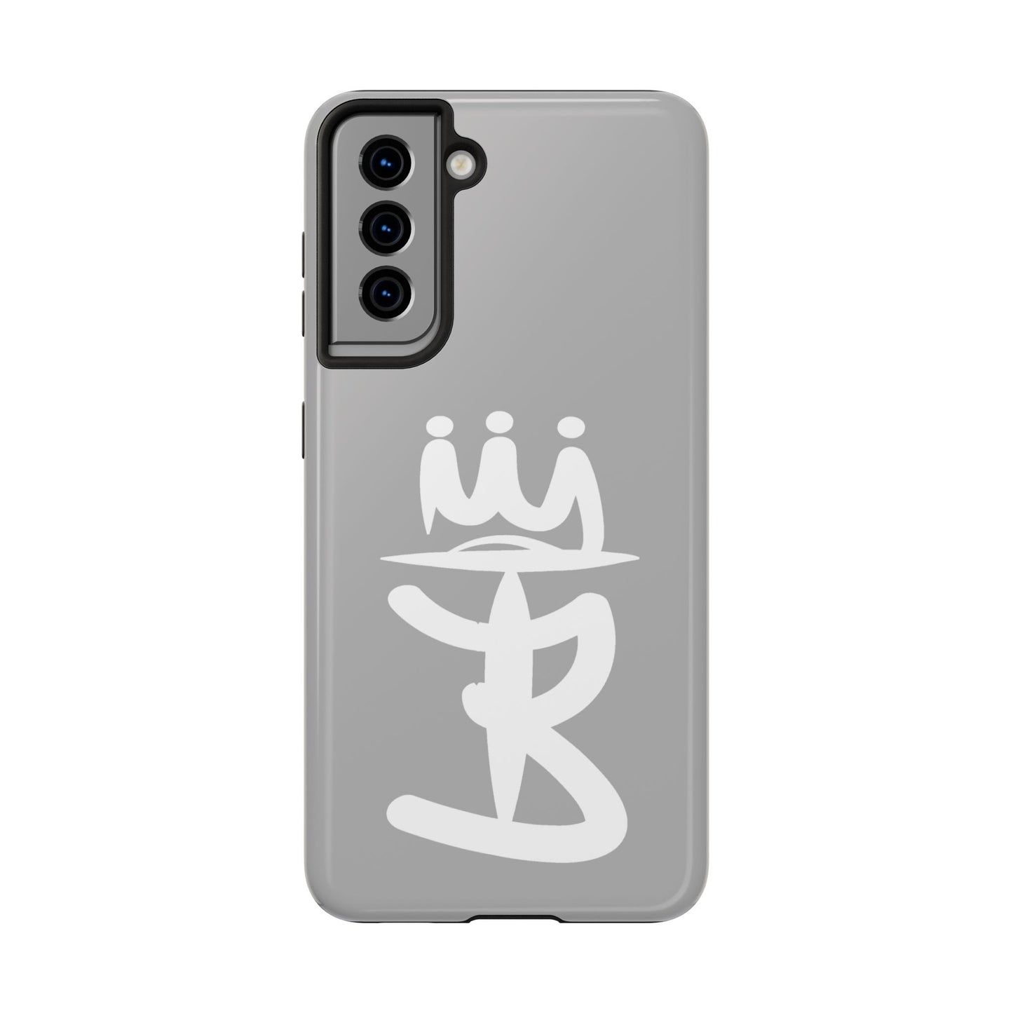 T3 Phone Case — Stylized Crown & Script Graphic Protective Cover