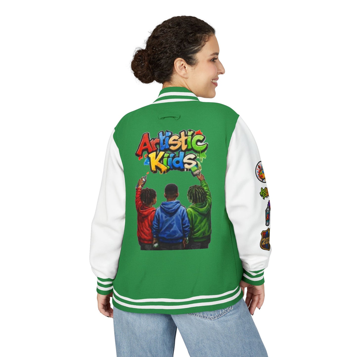 Artistic Kids Letterman Jacket - Colorful Kids Art Club Varsity Jacket
