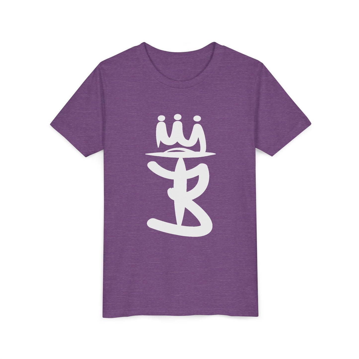 Kids Crowned Script Tee — Youth Short Sleeve T‑Shirt