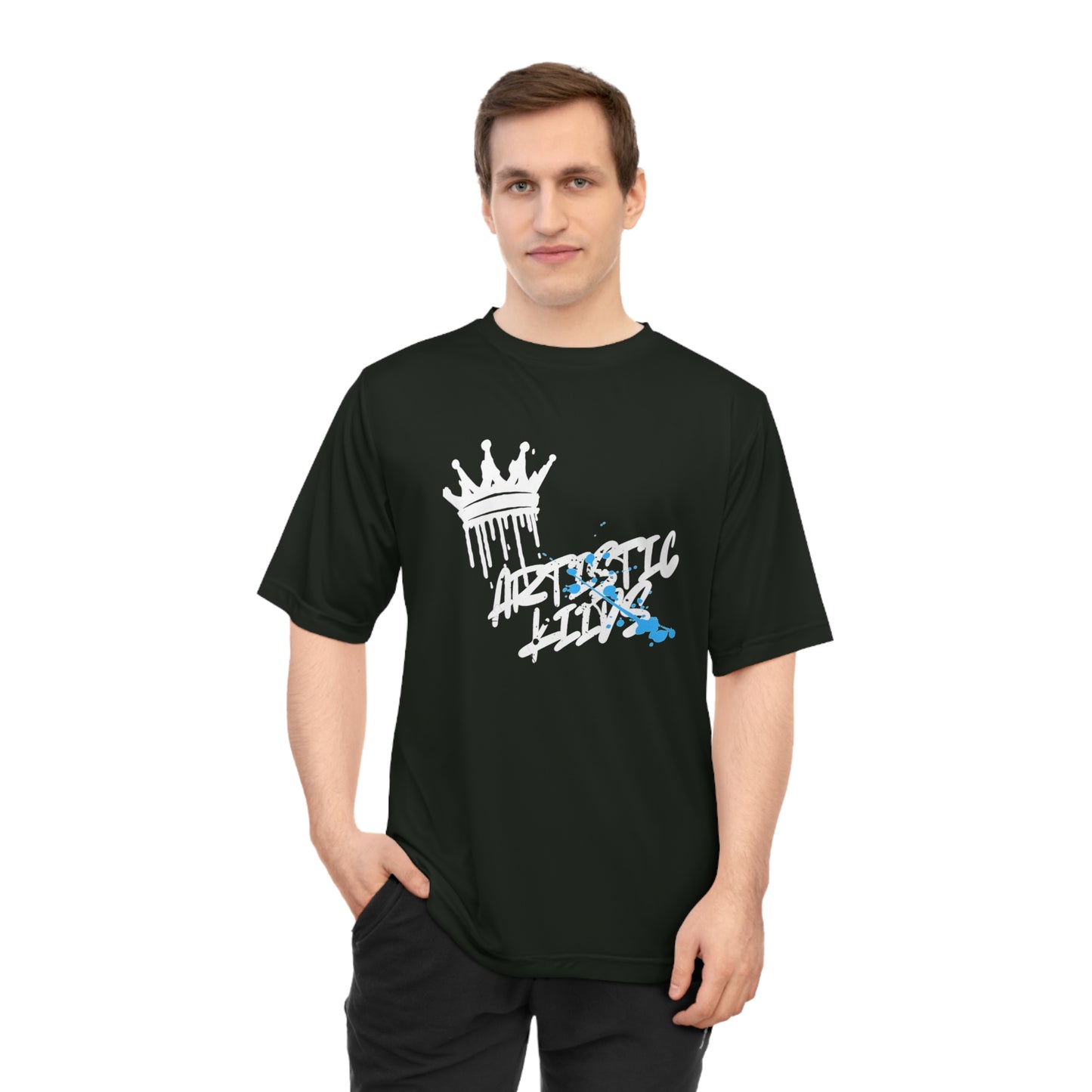Performance Tee — Artistic King Drip Graphic