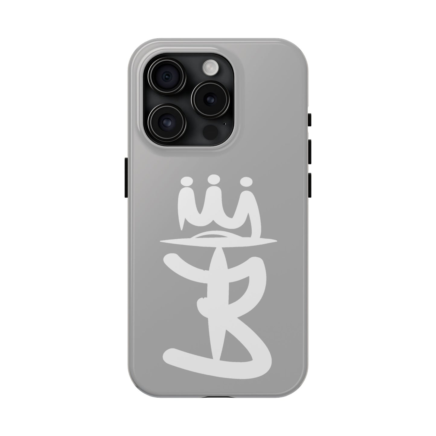 T3 Phone Case — Stylized Crown & Script Graphic Protective Cover