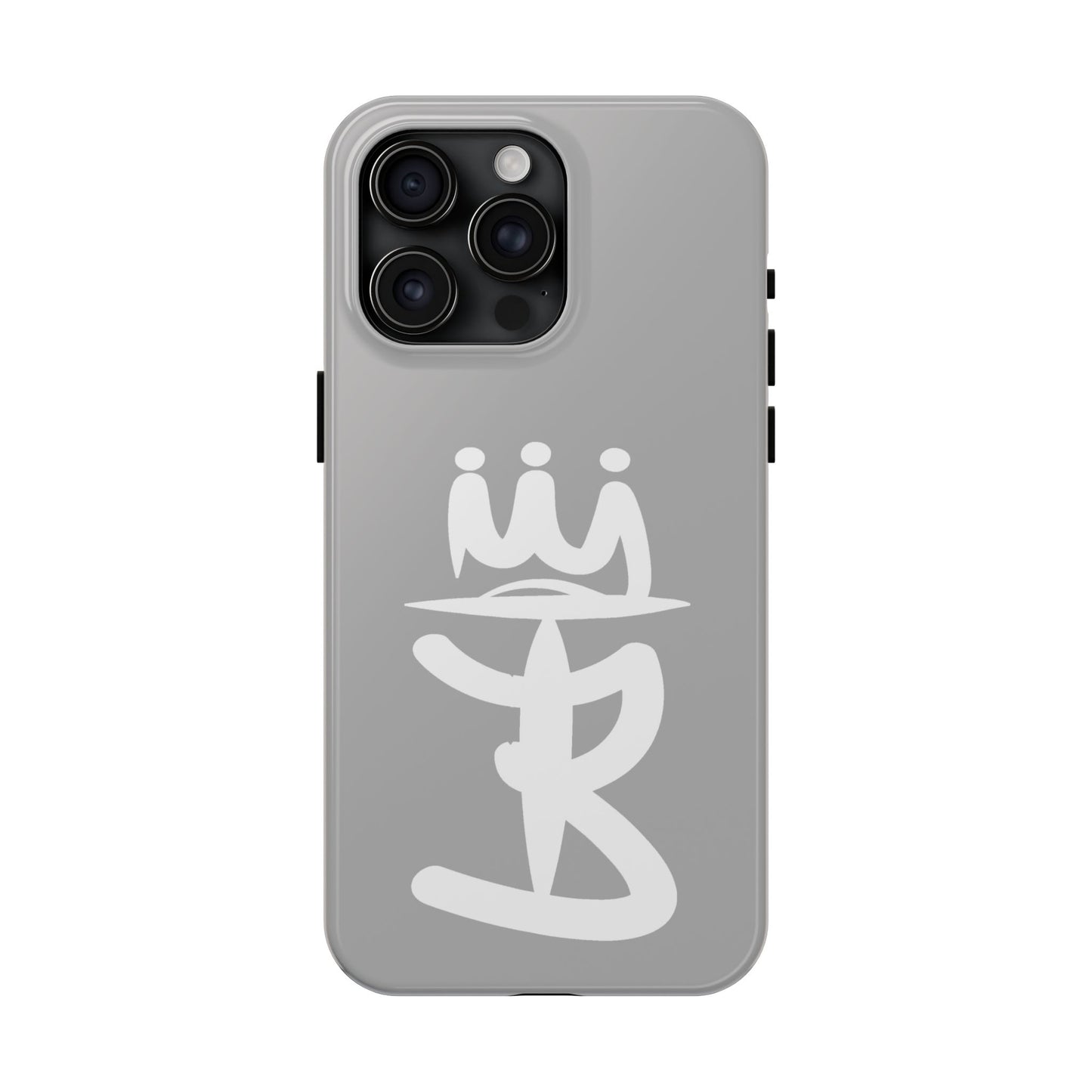 T3 Phone Case — Stylized Crown & Script Graphic Protective Cover