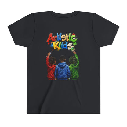 Artistic Kids Youth Tee — Colorful ‘Artistic Kids’ Graphic Shirt for Creative Children