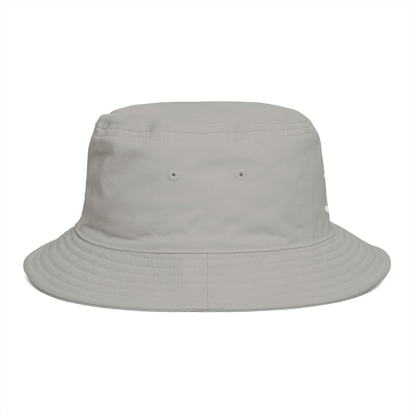 Brown Bucket Hat with White Crown 'B' Logo — Streetwear Casual Sun Hat