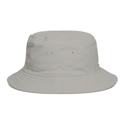 Brown Bucket Hat with White Crown 'B' Logo — Streetwear Casual Sun Hat
