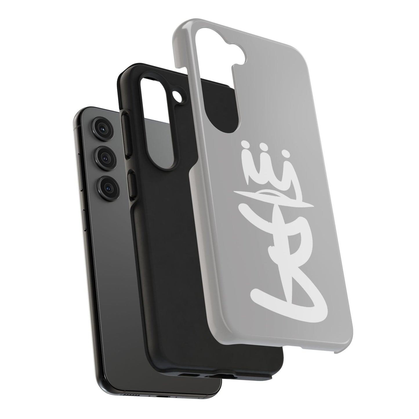 T3 Phone Case — Stylized Crown & Script Graphic Protective Cover