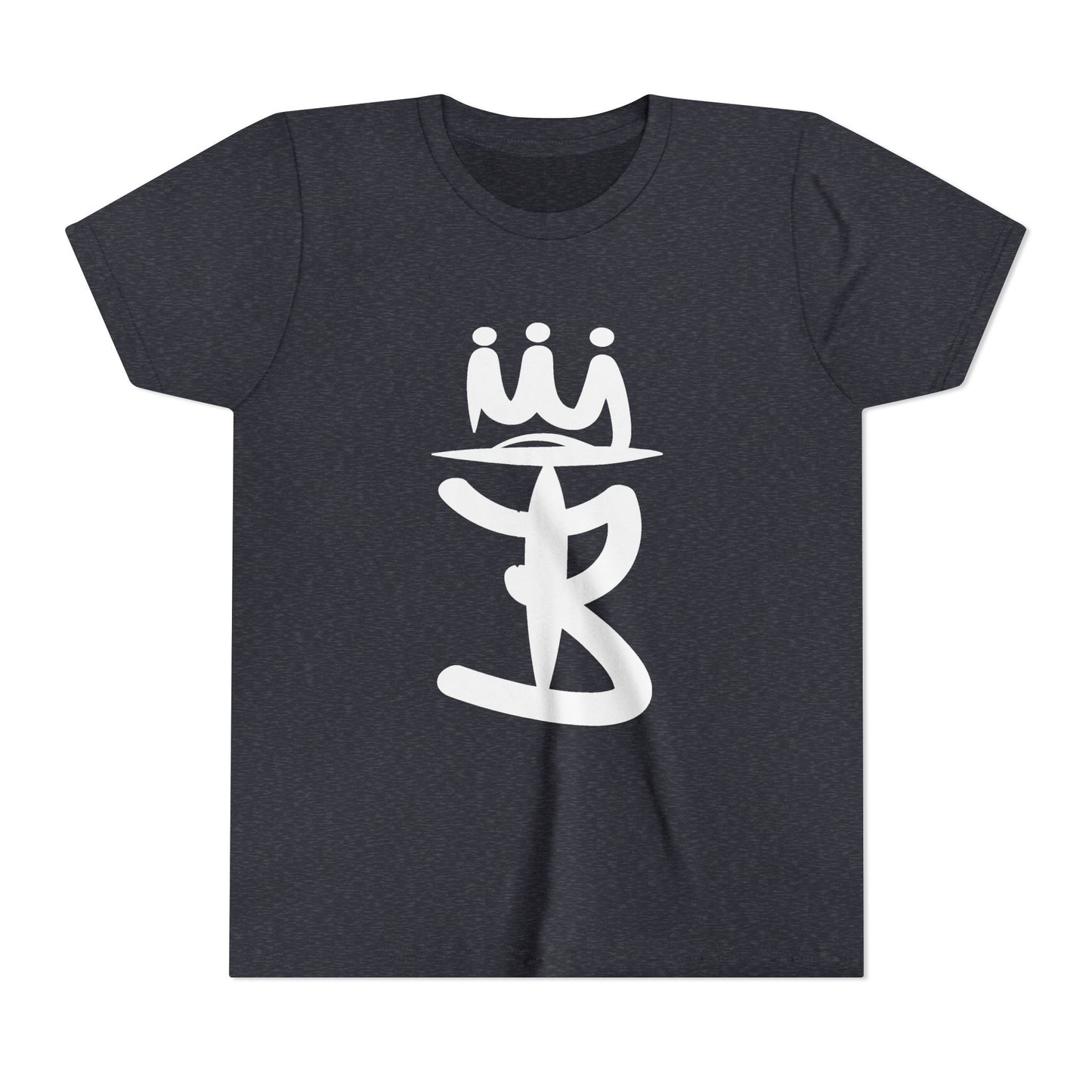 Kids Crowned Script Tee — Youth Short Sleeve T‑Shirt