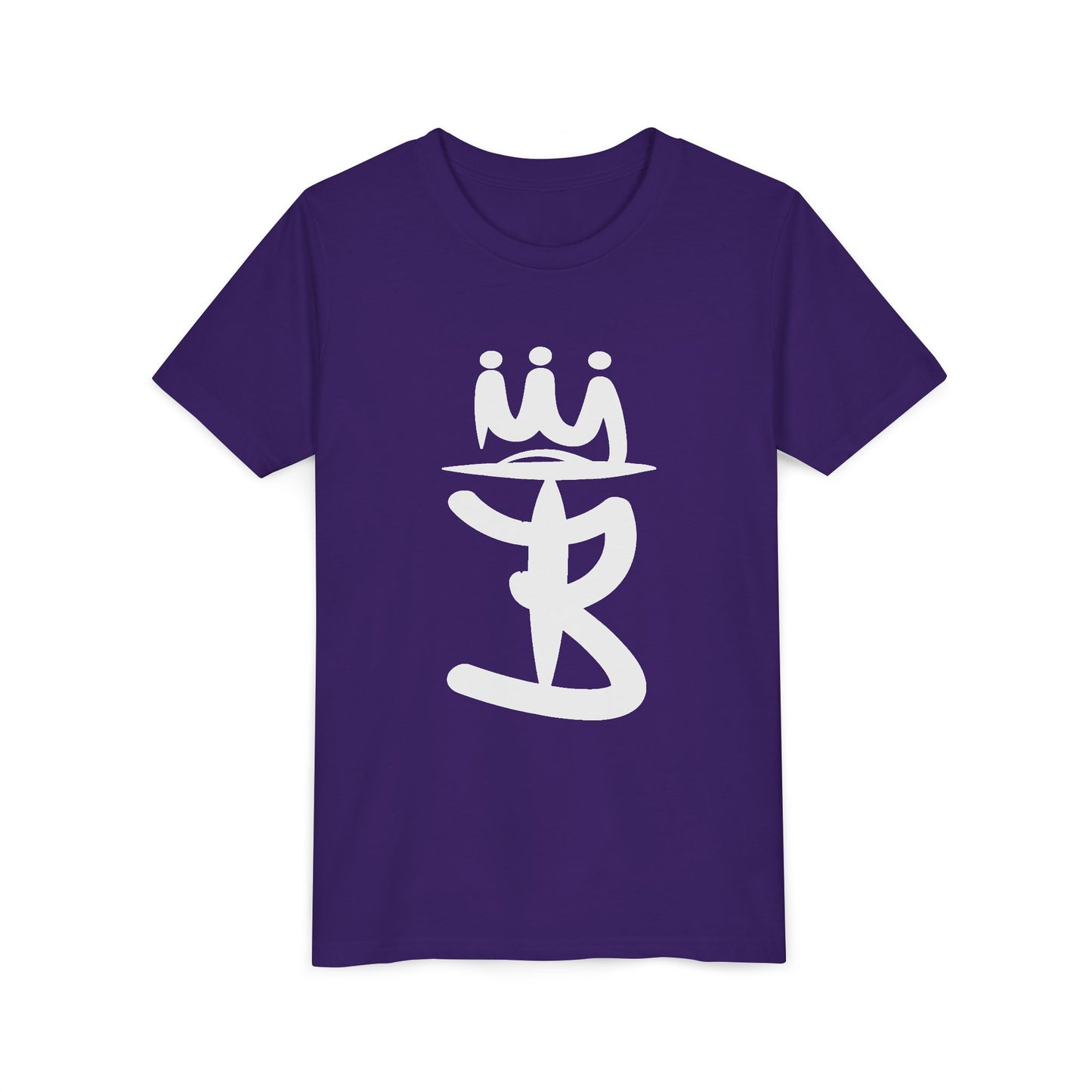Kids Crowned Script Tee — Youth Short Sleeve T‑Shirt