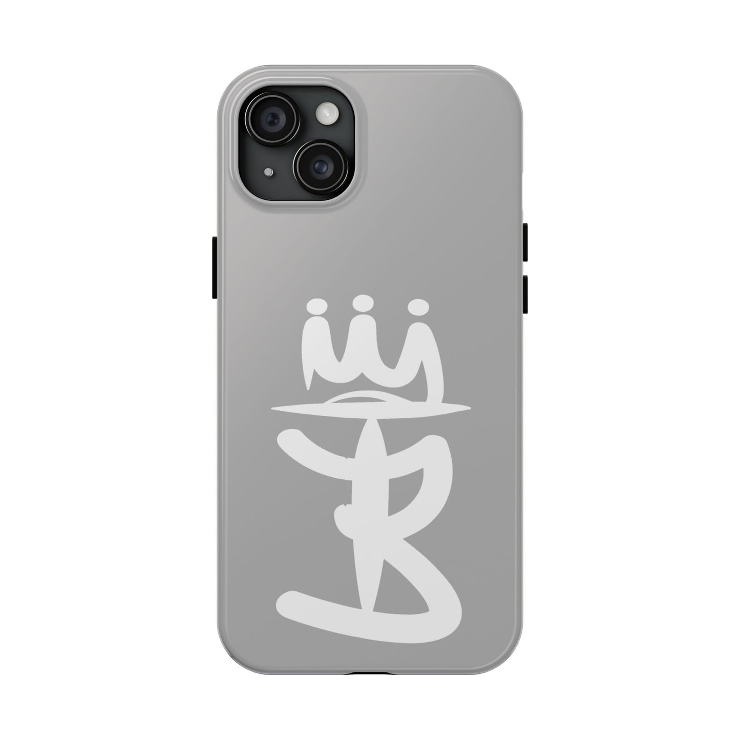 T3 Phone Case — Stylized Crown & Script Graphic Protective Cover