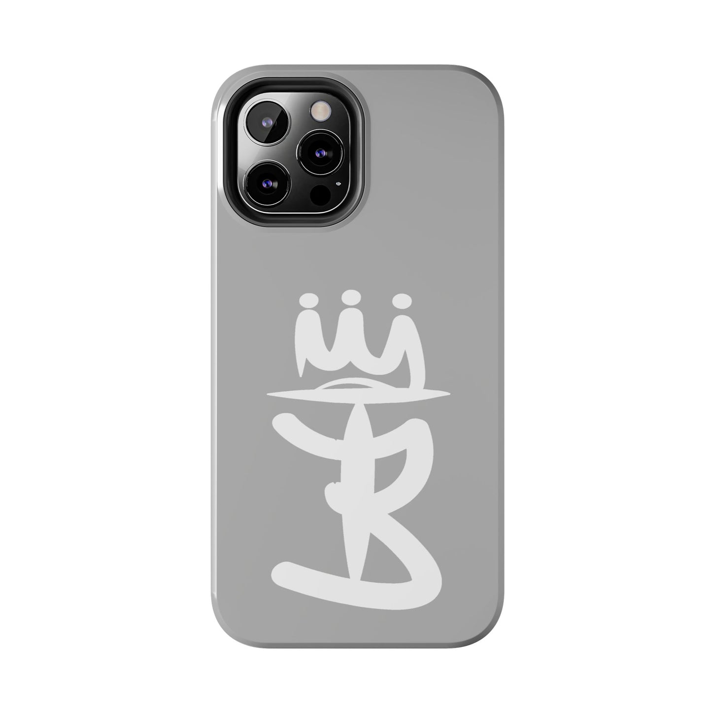 T3 Phone Case — Stylized Crown & Script Graphic Protective Cover