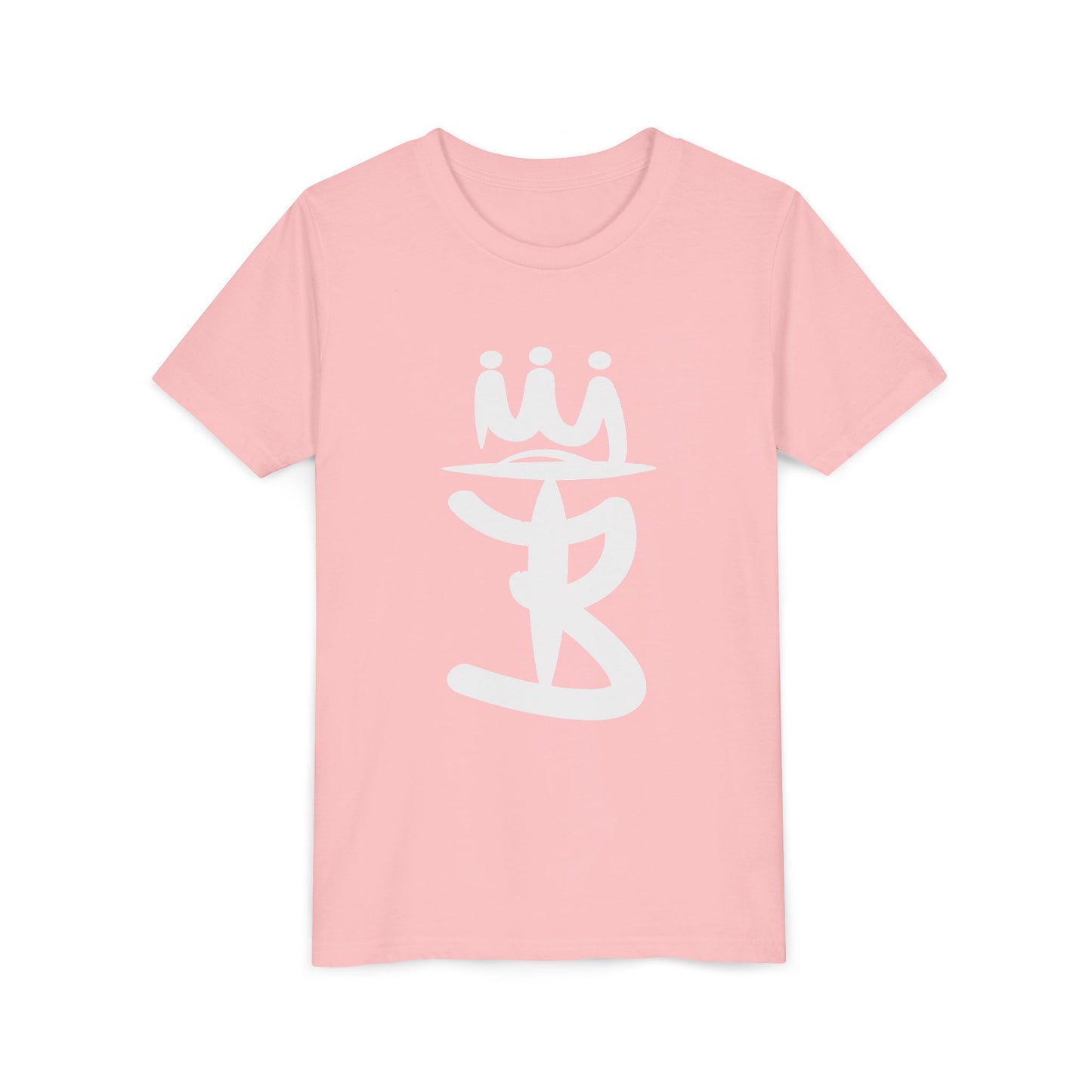 Kids Crowned Script Tee — Youth Short Sleeve T‑Shirt