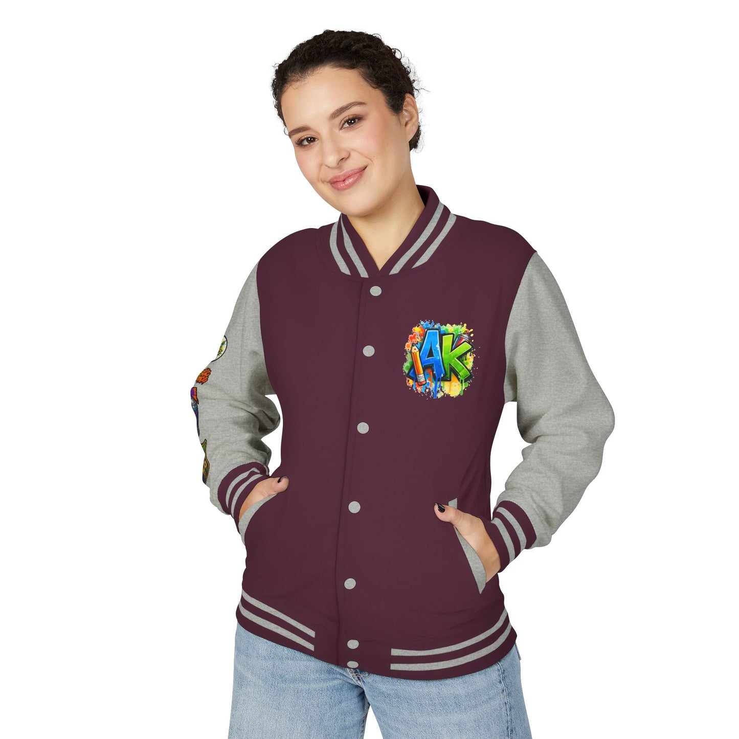 Artistic Kids Letterman Jacket - Colorful Kids Art Club Varsity Jacket