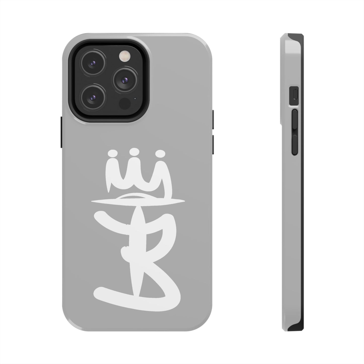T3 Phone Case — Stylized Crown & Script Graphic Protective Cover