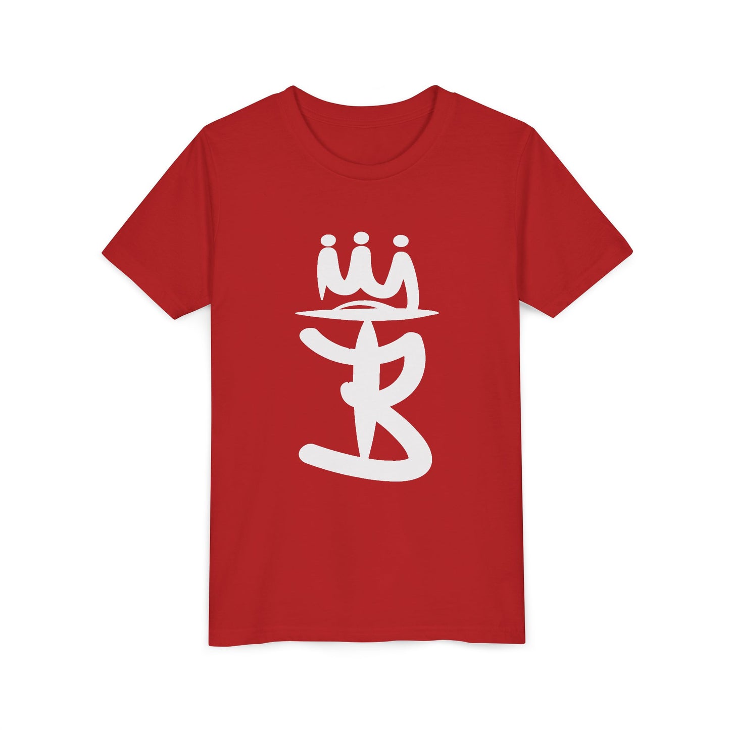 Kids Crowned Script Tee — Youth Short Sleeve T‑Shirt