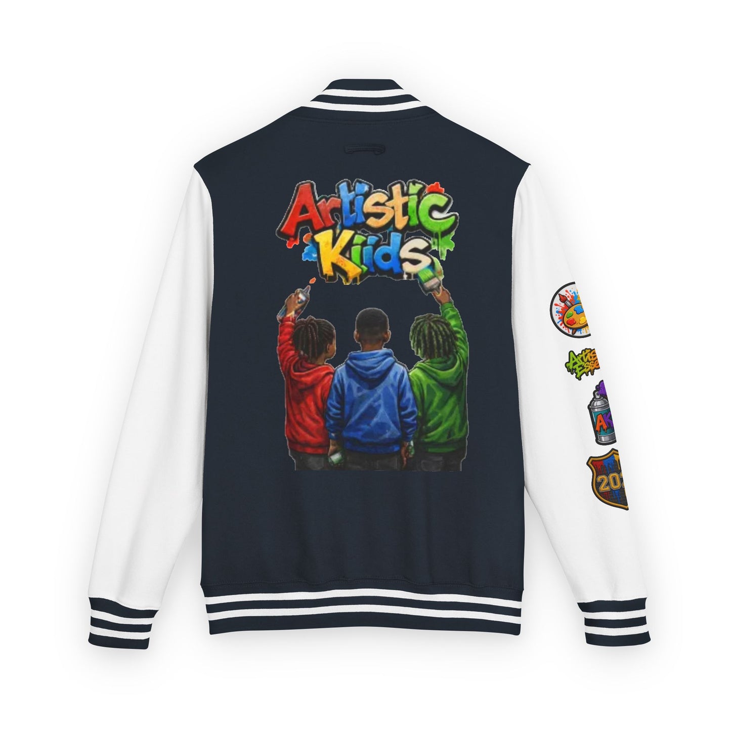 Artistic Kids Letterman Jacket - Colorful Kids Art Club Varsity Jacket