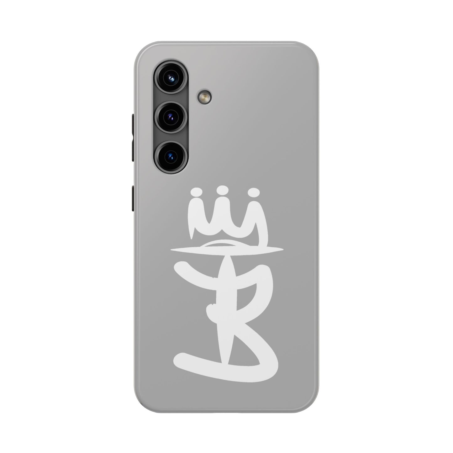 T3 Phone Case — Stylized Crown & Script Graphic Protective Cover