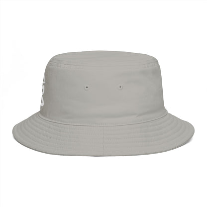 Brown Bucket Hat with White Crown 'B' Logo — Streetwear Casual Sun Hat