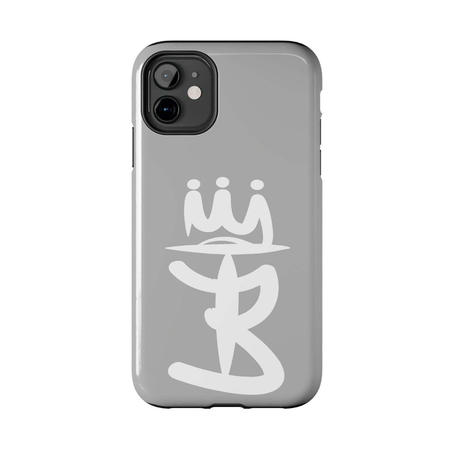 T3 Phone Case — Stylized Crown & Script Graphic Protective Cover