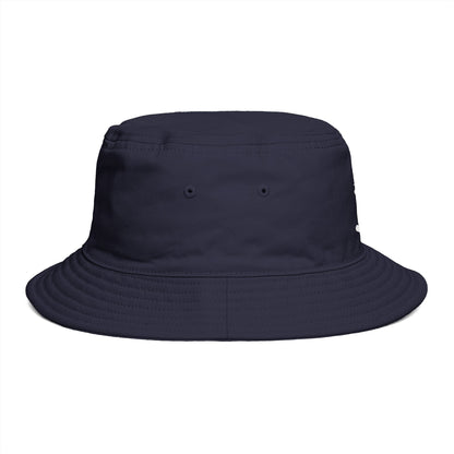 Brown Bucket Hat with White Crown 'B' Logo — Streetwear Casual Sun Hat
