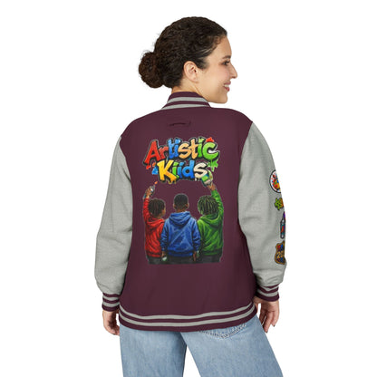 Artistic Kids Letterman Jacket - Colorful Kids Art Club Varsity Jacket