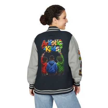 Artistic Kids Letterman Jacket - Colorful Kids Art Club Varsity Jacket
