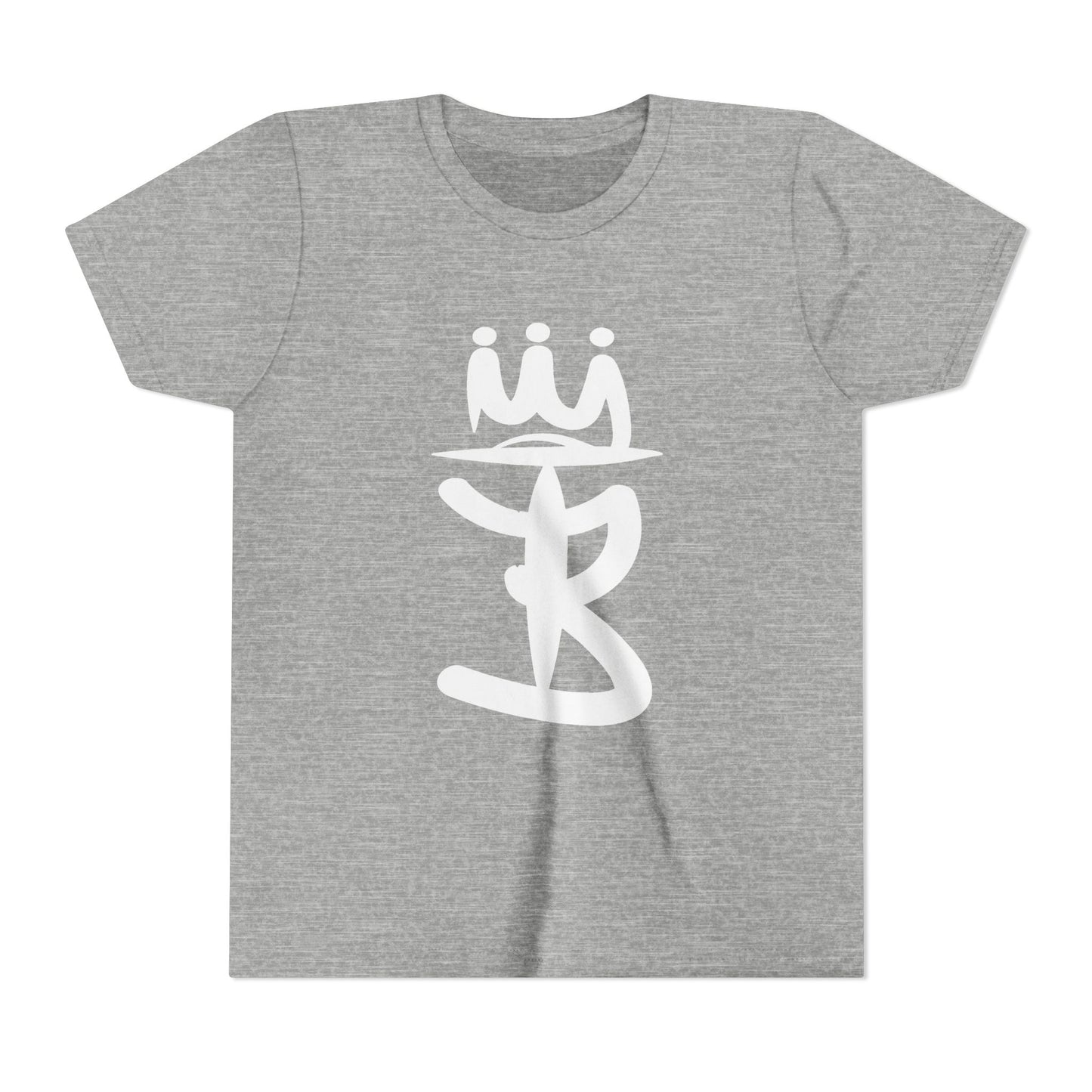 Kids Crowned Script Tee — Youth Short Sleeve T‑Shirt