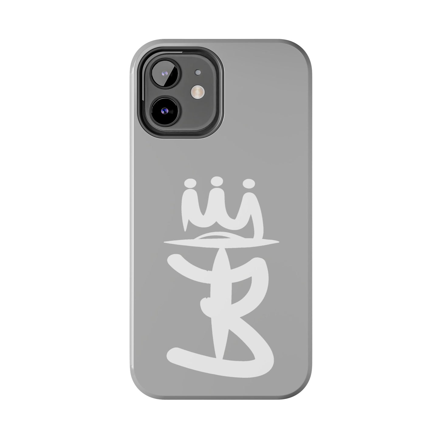 T3 Phone Case — Stylized Crown & Script Graphic Protective Cover