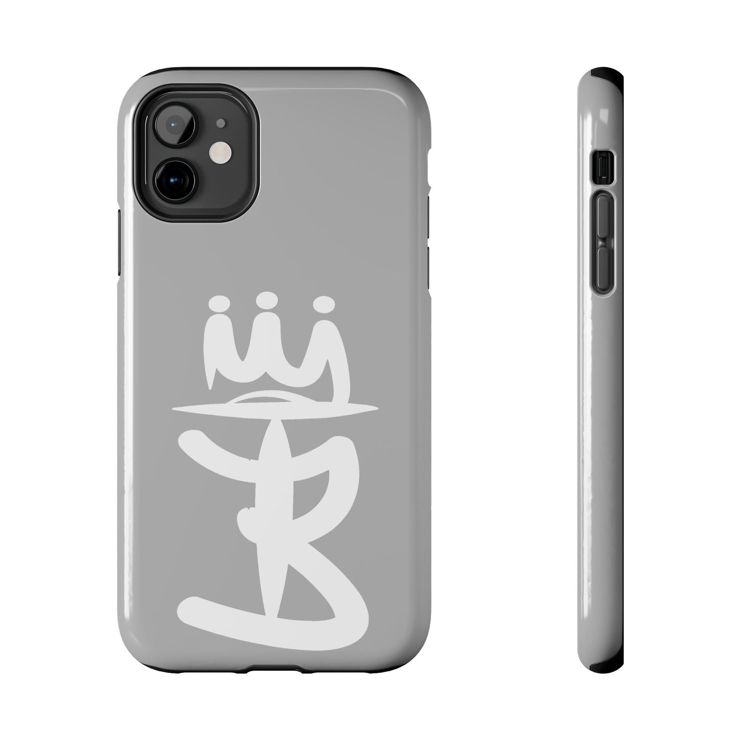 T3 Phone Case — Stylized Crown & Script Graphic Protective Cover