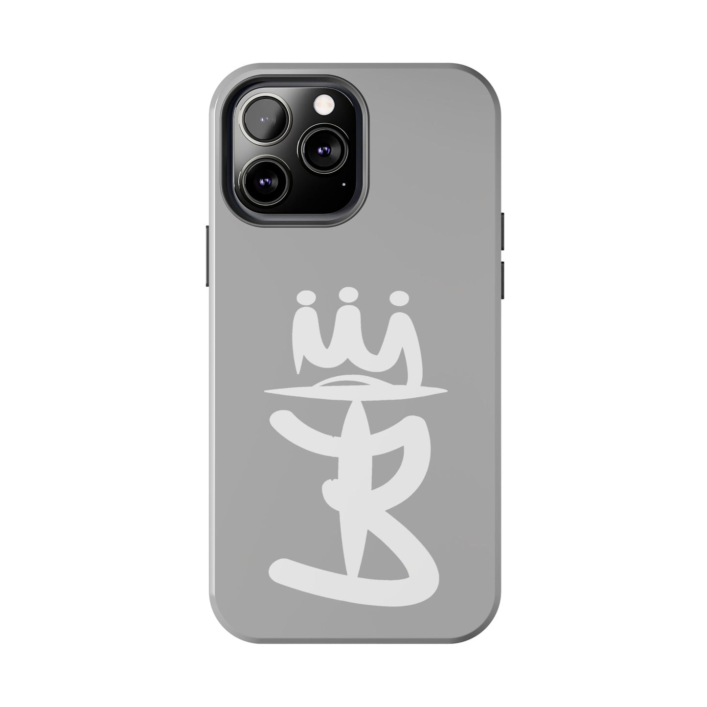 T3 Phone Case — Stylized Crown & Script Graphic Protective Cover