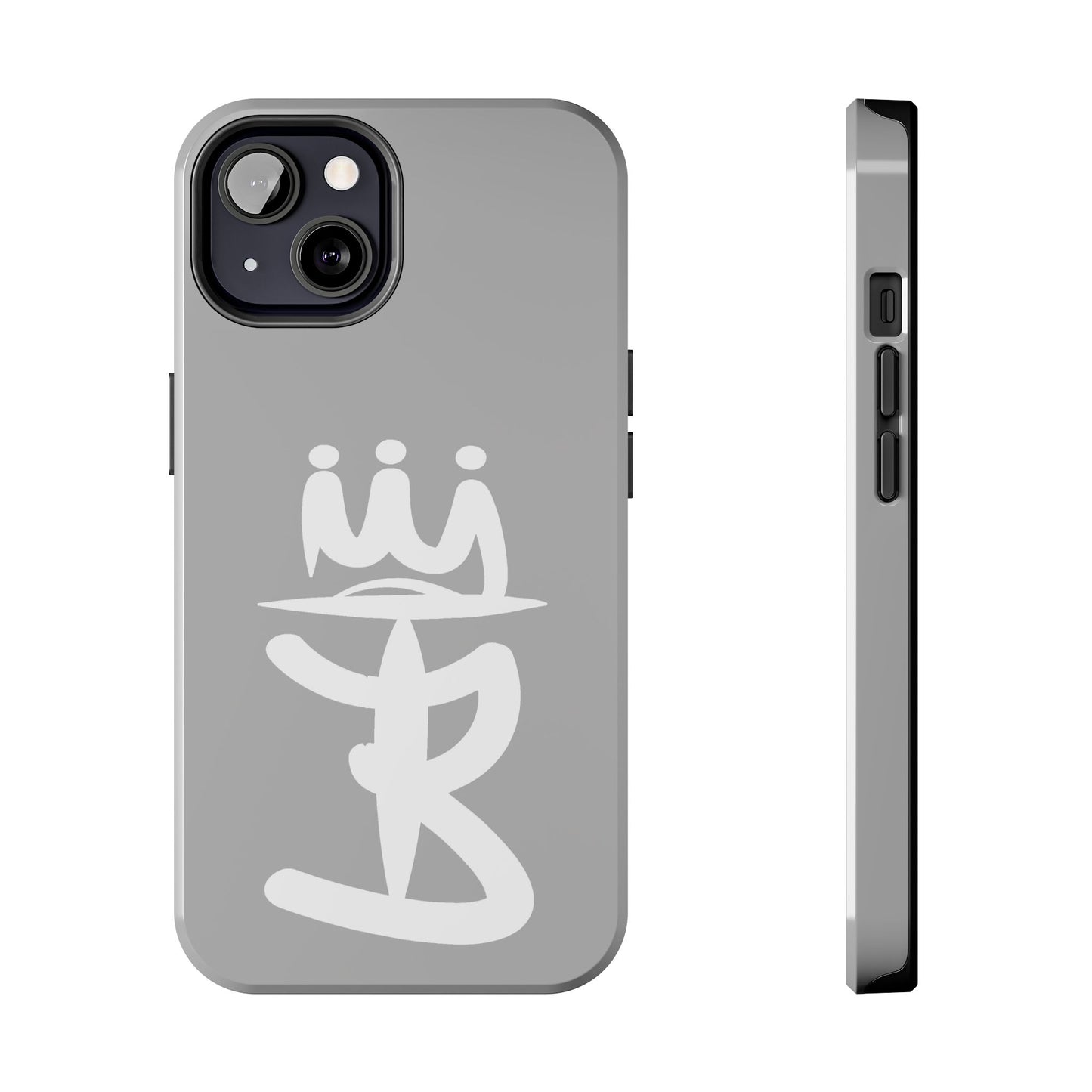 T3 Phone Case — Stylized Crown & Script Graphic Protective Cover