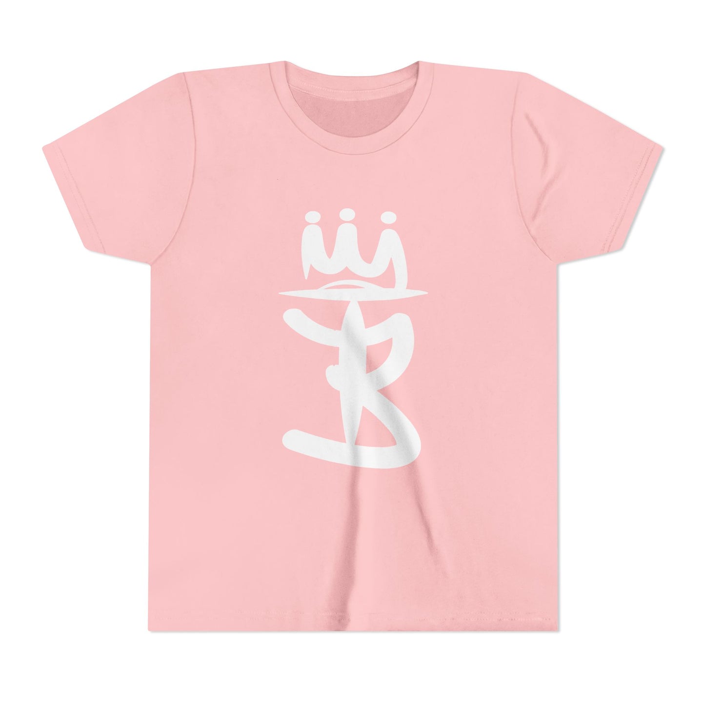 Kids Crowned Script Tee — Youth Short Sleeve T‑Shirt