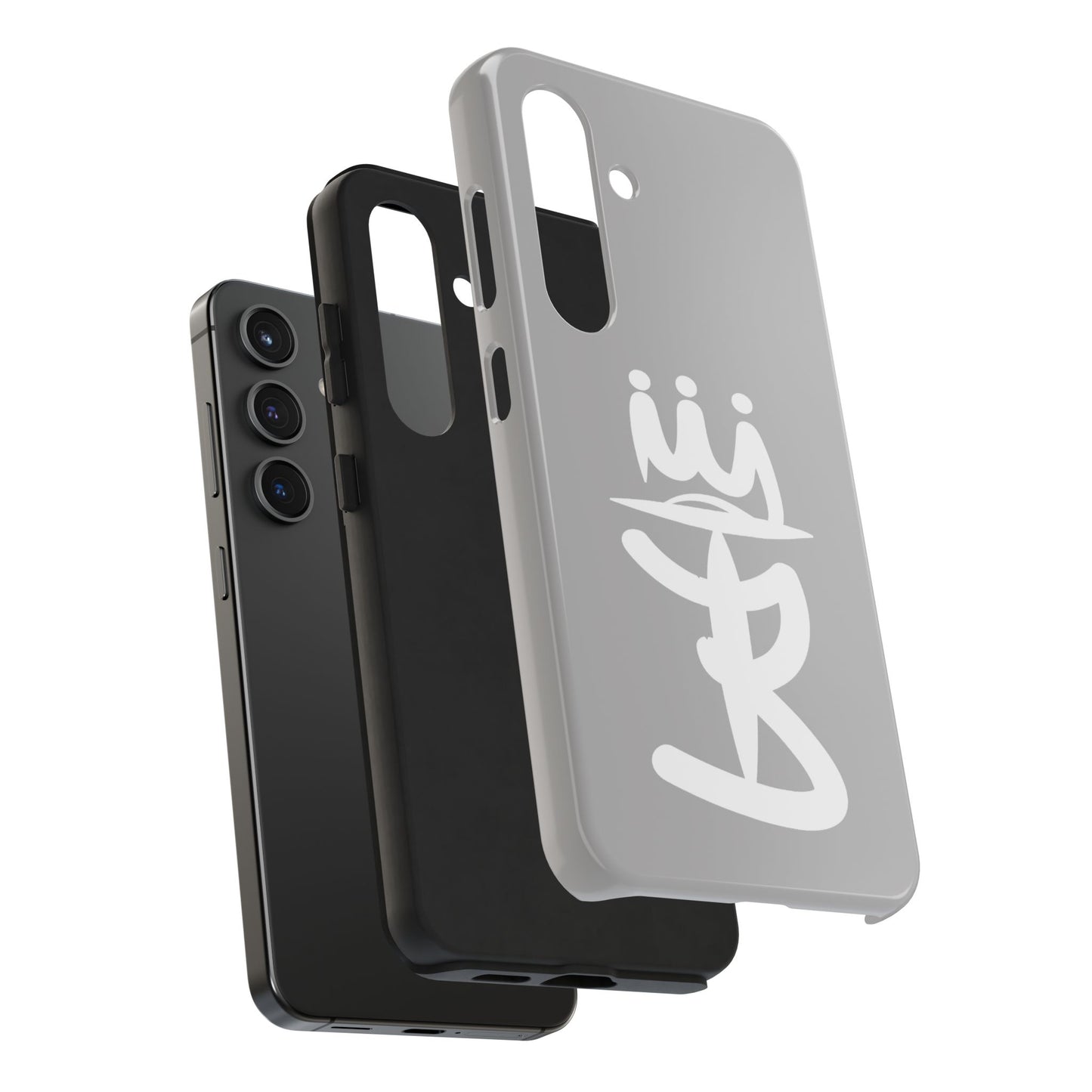T3 Phone Case — Stylized Crown & Script Graphic Protective Cover