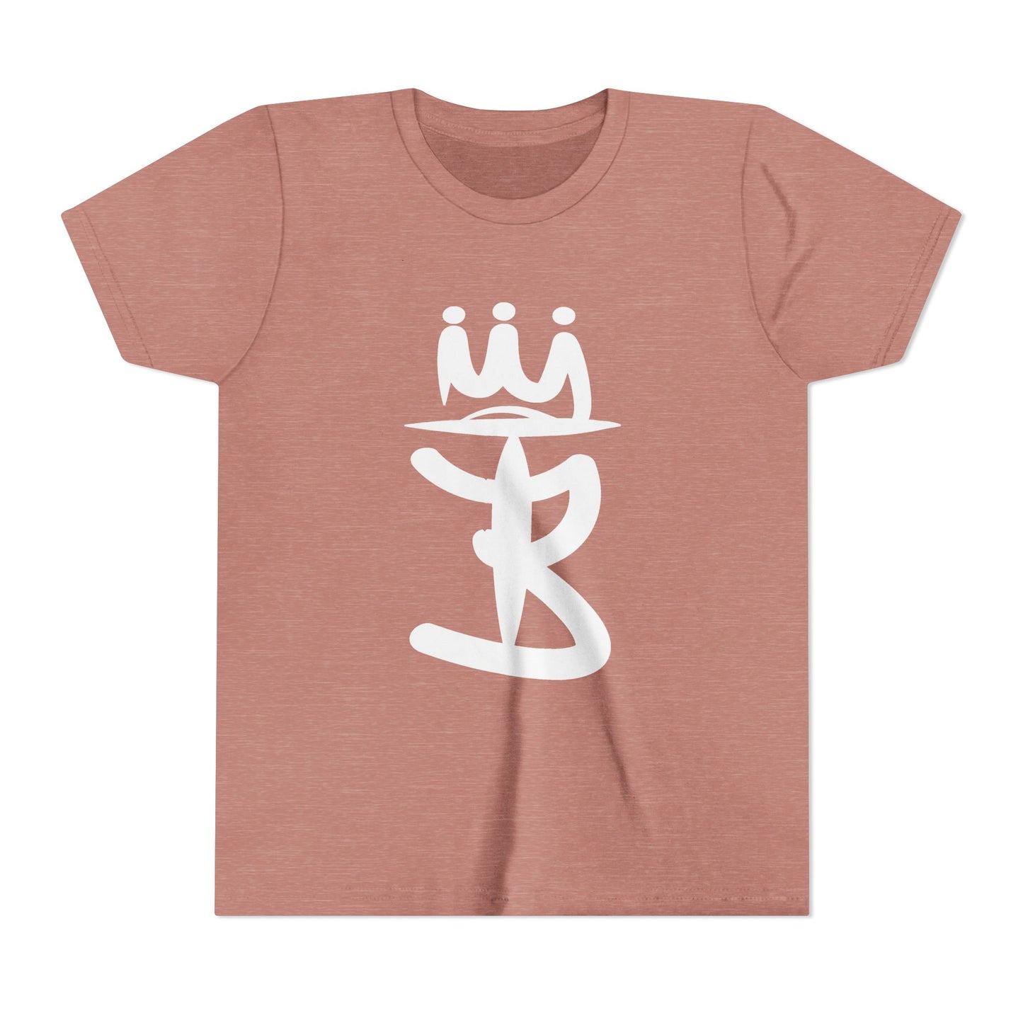 Kids Crowned Script Tee — Youth Short Sleeve T‑Shirt