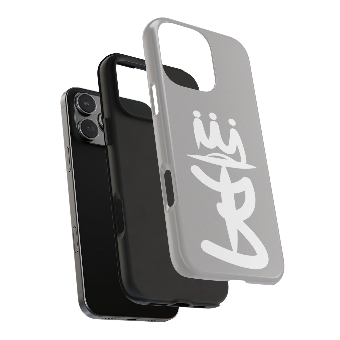 T3 Phone Case — Stylized Crown & Script Graphic Protective Cover