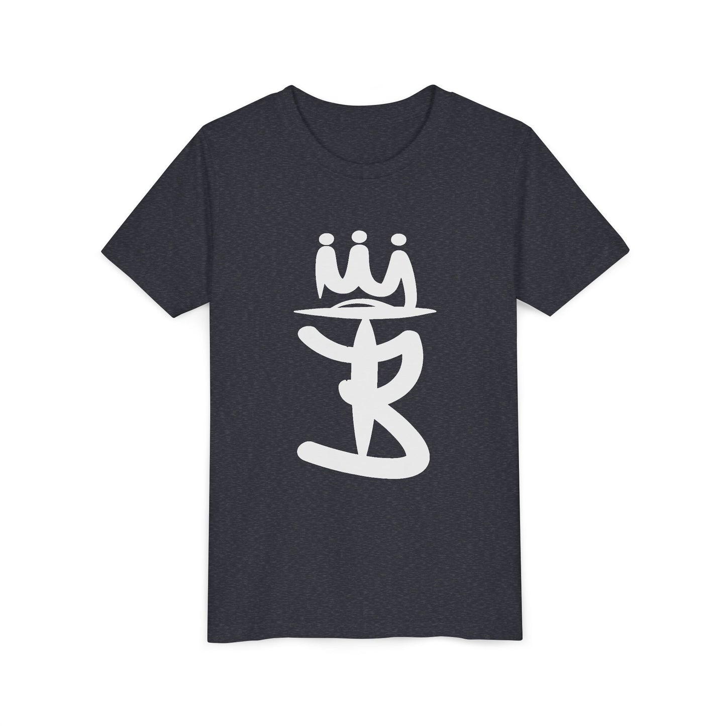 Kids Crowned Script Tee — Youth Short Sleeve T‑Shirt