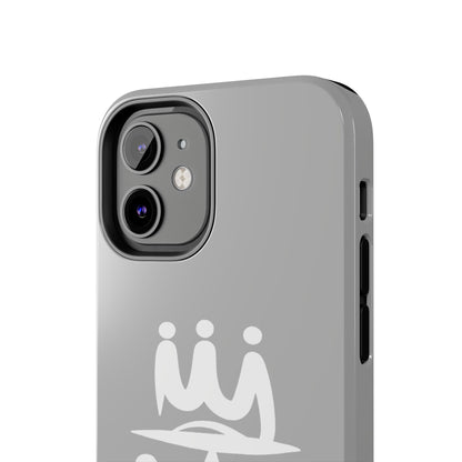 T3 Phone Case — Stylized Crown & Script Graphic Protective Cover