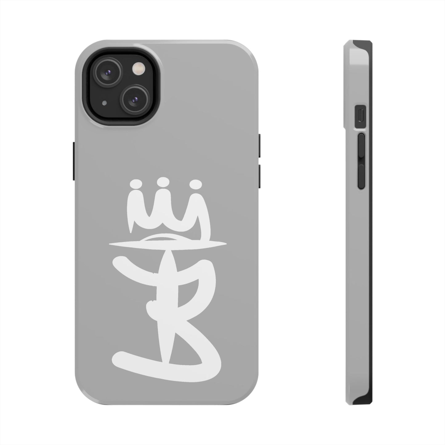 T3 Phone Case — Stylized Crown & Script Graphic Protective Cover