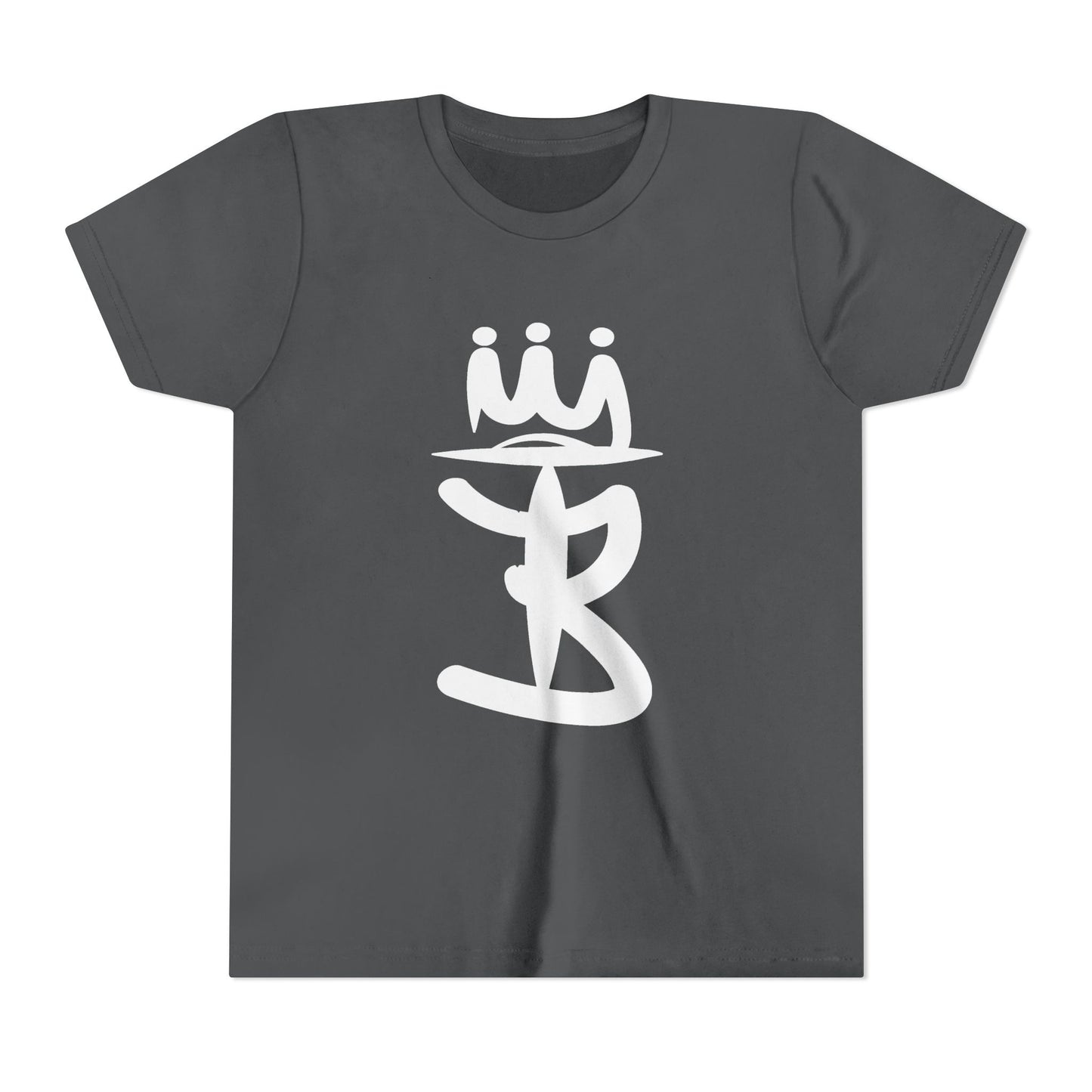 Kids Crowned Script Tee — Youth Short Sleeve T‑Shirt