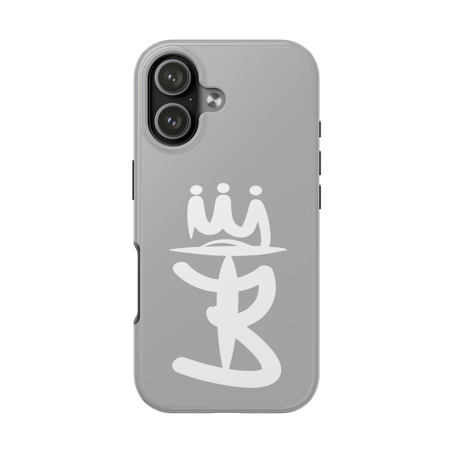 T3 Phone Case — Stylized Crown & Script Graphic Protective Cover