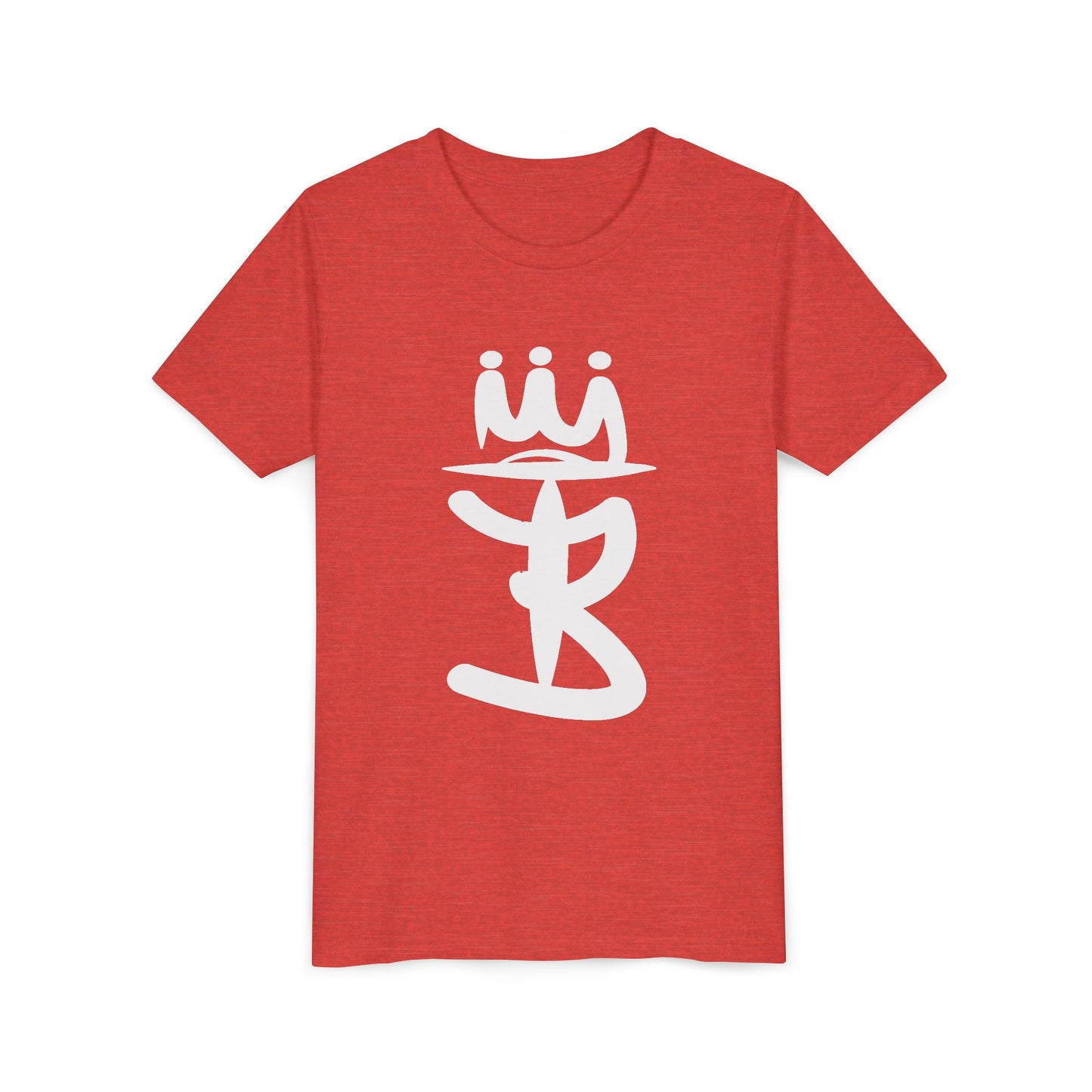 Kids Crowned Script Tee — Youth Short Sleeve T‑Shirt