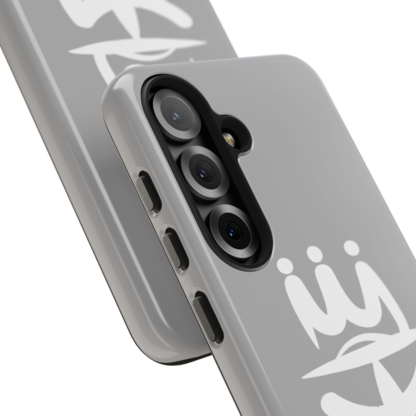 T3 Phone Case — Stylized Crown & Script Graphic Protective Cover