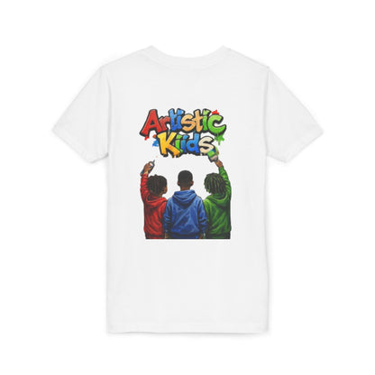 Artistic Kids Youth Tee — Colorful ‘Artistic Kids’ Graphic Shirt for Creative Children