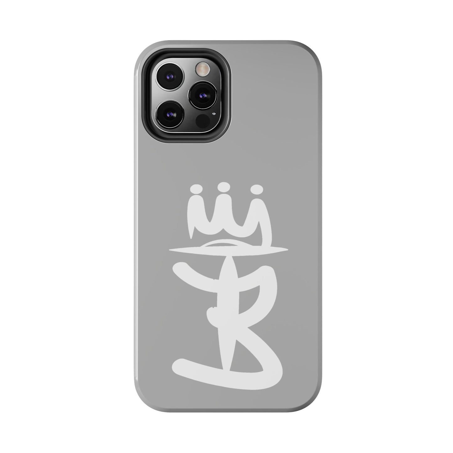 T3 Phone Case — Stylized Crown & Script Graphic Protective Cover